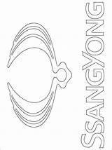 Logo Ssangyong Coloring Pages Pdf Print sketch template