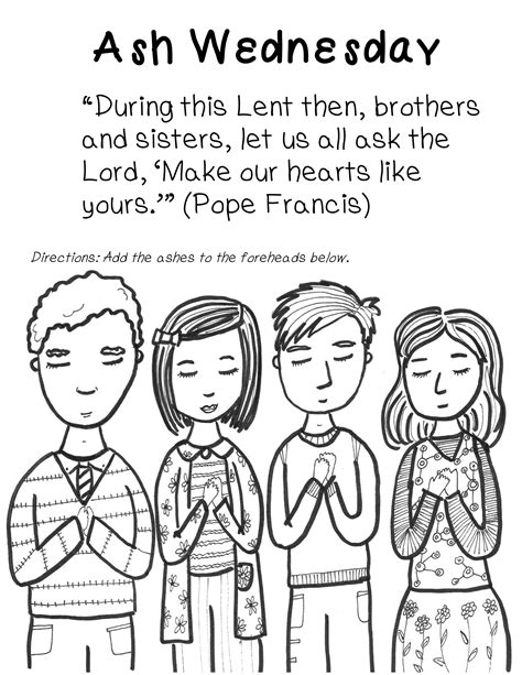 ash wednesday coloring pages