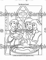 Nicene Confess Baptism sketch template