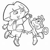 Dora Coloring Pages Printable Print Explorer Color Getcolorings sketch template