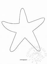 Starfish Template Coloring sketch template