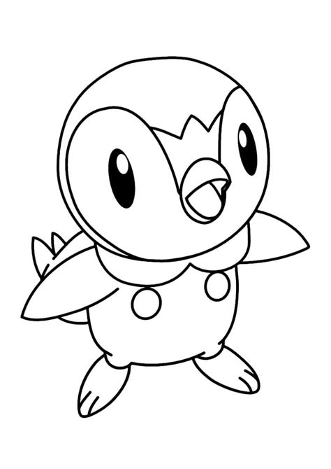 adorable piplup coloring page  printable coloring pages  kids