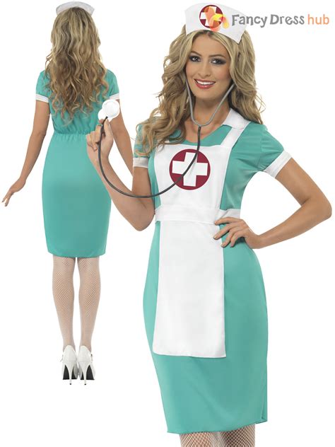 ladies scrub nurse costume adult sexy doctor fancy dress hen party outfit 8 22 ebay