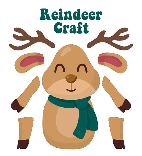 easy reindeer antlers template