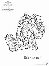 Overwatch Coloring Reinhardt Pages Printable Color Kids Print Bettercoloring sketch template
