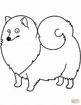 Coloring Spitz Pages Funny Printable Dogs sketch template
