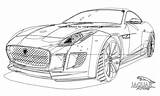 Jaguar Outline Type Vector Deviantart sketch template