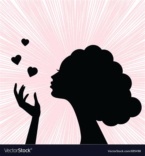 womans face silhouette royalty  vector image