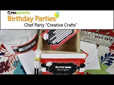 chef themed birthday party diy chef hat recipe box pbs parents