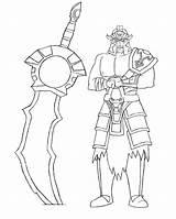 Tryndamere Barbarian King Deviantart sketch template