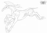 Direhorse Lineart sketch template