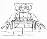 Coloring Pages Lego Wolverine Heroes Super Printable Info Online sketch template