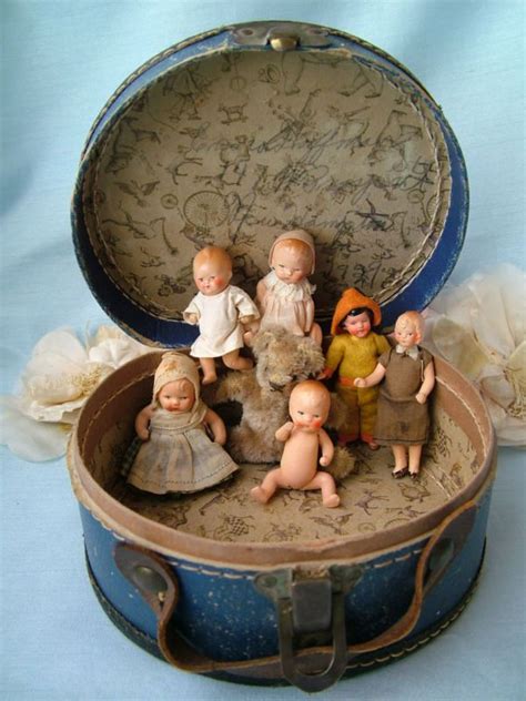 Antique Vtg German All Bisque Miniature Dollhouse Dolls Dolls And Toys