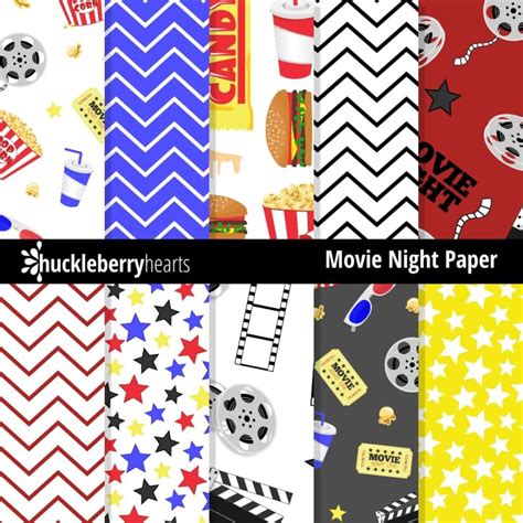 night digital paper huckleberry hearts