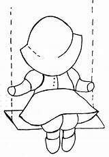 Sunbonnet Riscos sketch template