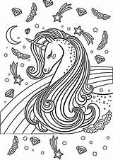 Coloring Unicorn Pages Adults Majestic Girls Kids Easy Print Adorable Sheet sketch template