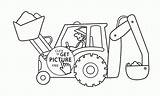 Backhoe Coloring Pages Kids Excavator Colouring Drawing Printable Digger Printables Simple Cartoon Getdrawings Cars Transportation Wuppsy Choose Board sketch template