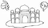 Mahal Taj Coloring Mumtaz Jahan Shah Story Netart sketch template