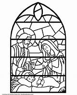 Nativity Kirchenfenster sketch template