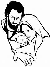 Jesus Mary Joseph Baby Coloring Clipart Drawing Clip Pages Color Kids Cliparts Library Sheet sketch template