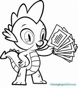 Spike Coloring Pony Little Pages Oswald Baby Rabbit Lucky Getcolorings Color Getdrawings Drawing sketch template