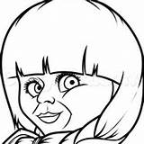 Annabelle Coloring Pages Doll Color Horror Easy Drawings Colouring Drawing Scary Sheets Getcolorings Printable Chucky Halloween Choose Board Adult sketch template