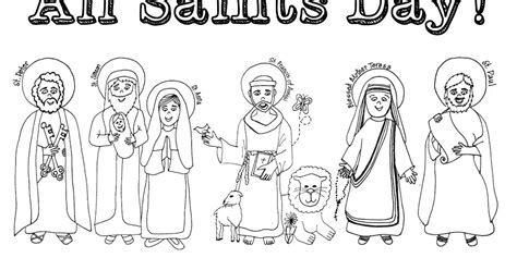 printable  saints day coloring pages