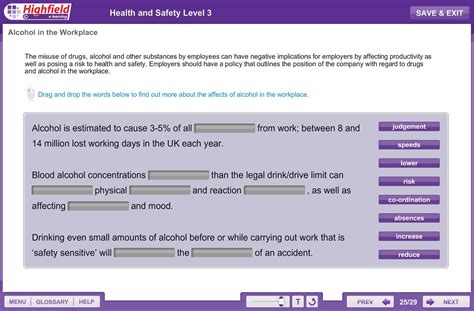 health safety level  highfield  learning