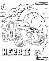 Herbie Coloring Bug Pages Template sketch template