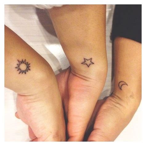 pics for simple moon and sun tattoo liked on polyvore