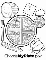 Plate Myplate Nutritioneducationstore Coordinated Balanced Portion Nutritional sketch template