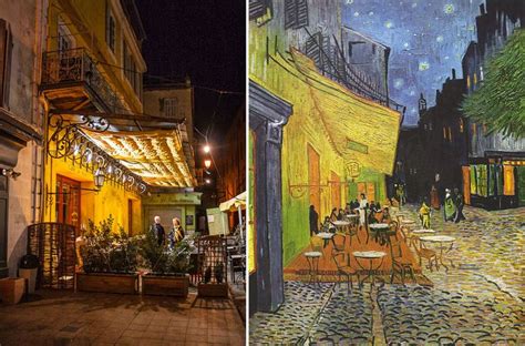 vincent van goghs cafe terrace  lost  bright yellows  deep