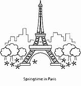 Coloring Eiffel Tower Pages Paris Landmarks Landmark Colouring Collection Top Coloringpagesfortoddlers sketch template