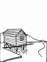 House Stilts Coloring Norway Pages Printable Color Getcolorings Supercoloring Getdrawings sketch template