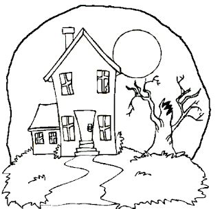 halloween coloring pages haunted house coloring pages