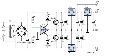 triple power supply schematic circuit diagram