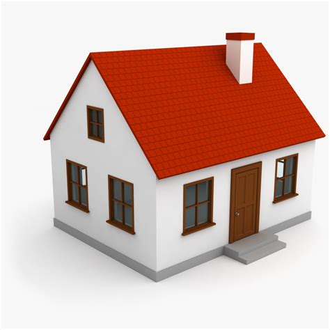 simple house  model  max obj fbx freed
