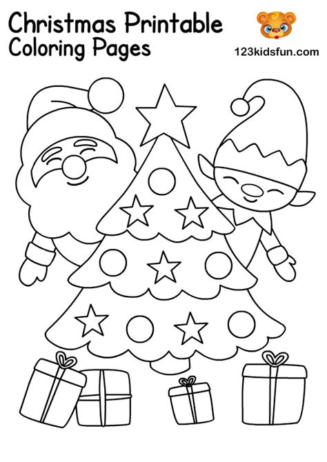printable preschool christmas coloring pages
