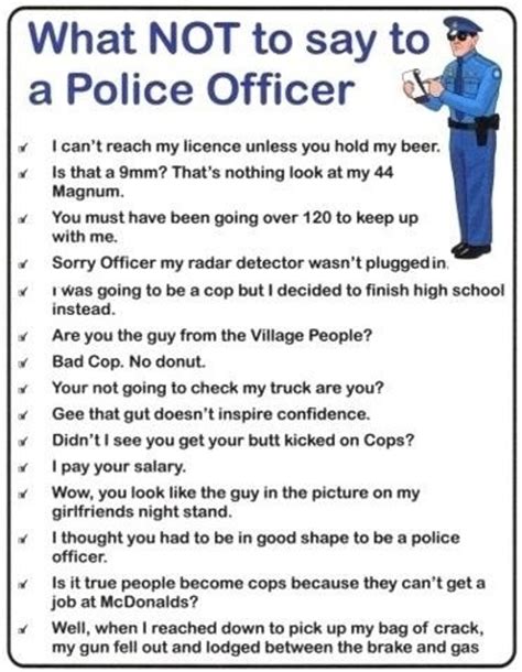 15 Things Not To Say To A Police Officer Echomon