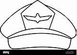 Hat Cap Aviator Pilots Airline Insignia Alamy sketch template