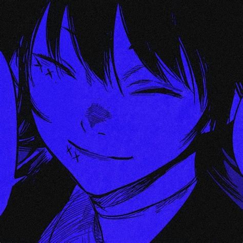 blue pfp blue anime blue poster aesthetic anime