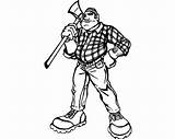 Lumberjack Coloring Pages Template Sketch sketch template