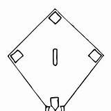 Coloring Diamond Baseball Shape Pages sketch template