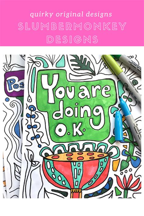 instant   colouring page motivational quote  etsy