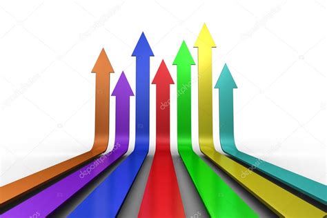 colourful arrows pointing  stock photo  wavebreakmedia