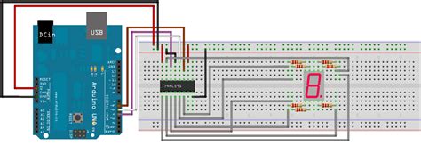 driving  segments  arduino shift  register hc