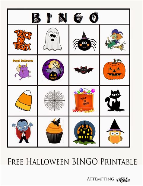 halloween bingo printable   kids build  create home