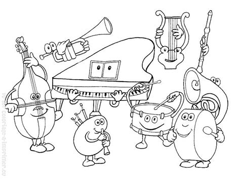 musical instruments  objects  printable coloring pages
