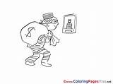 Robber Colouring Coloring Children Pages Sheet Title sketch template