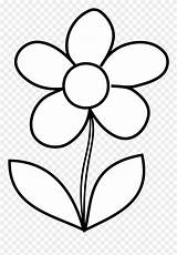 Flower Simple Drawing Outline Bw Daisy Clipart Colouring Flowers Easy Pages Drawings Malenki Pinclipart Clip Transparent Rose sketch template